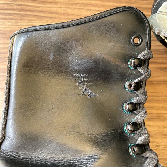 Vintage Canadian Rocket Leather Ice Skates 11 Sheffield Steel main image 10